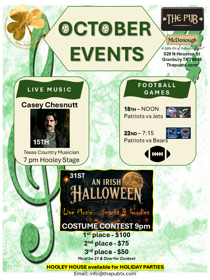 image of the august live music lineup, also available on our events page. 